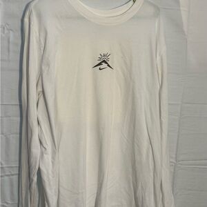 Nike White Graphic Long Sleeve Men's Tee